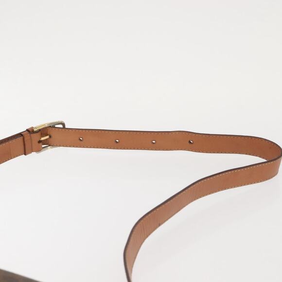 CELINE Macadam Canvas Shoulder Bag Pvc Leather Brown Gold - Picture 9 of 13